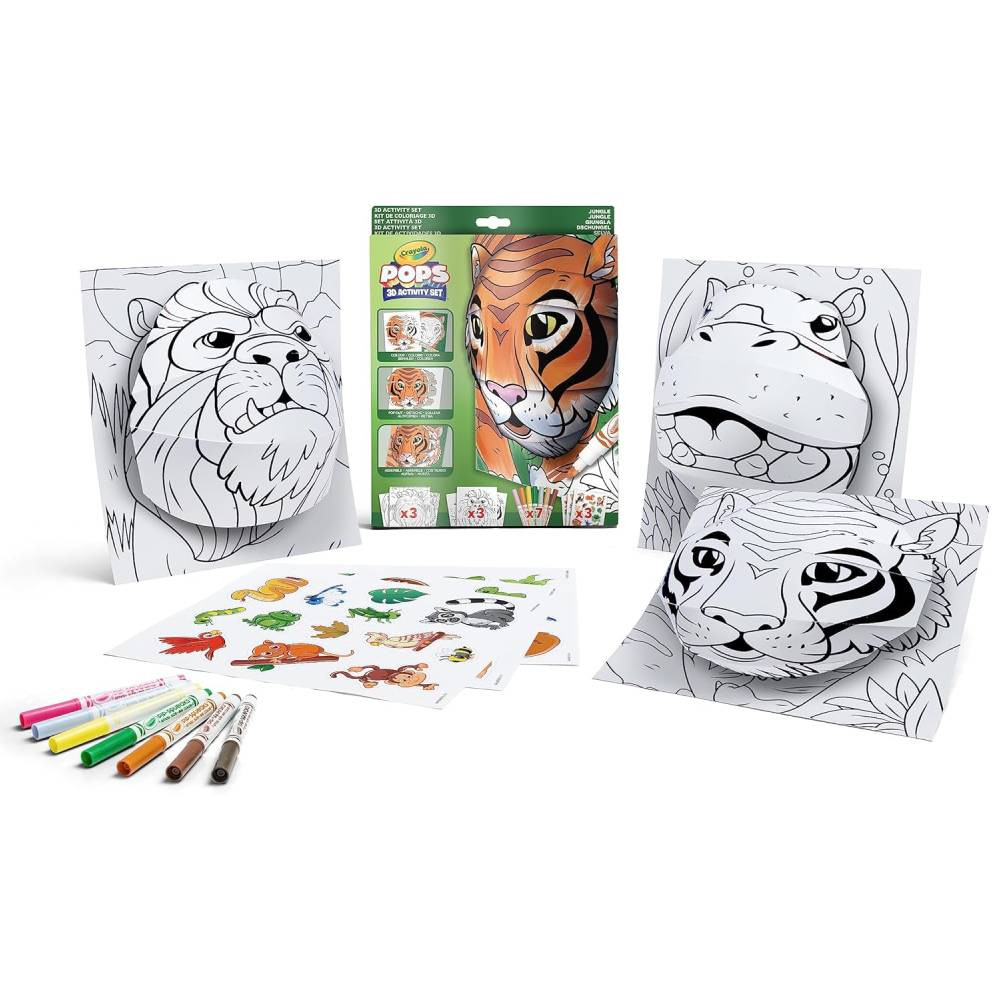 Crayola Crayola Pops All-In-One Jungle 3D Activity Kit | CY042595 - Home & Kitchen - Lebanon