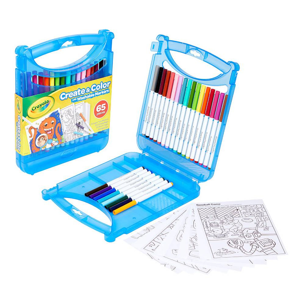 Crayola Crayola Create & Color Mini Markers & Paper Kit | CY040377 - Home & Kitchen - Lebanon