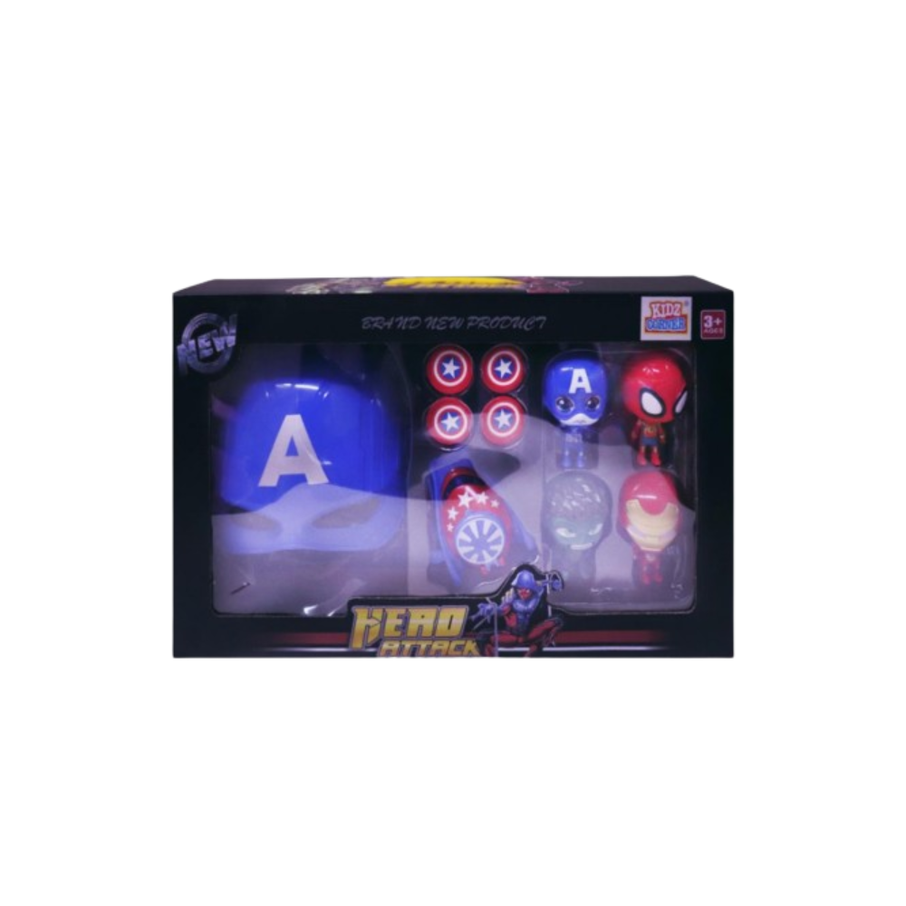 WEILIJUO Hero Attack Superhero Mask & Accessories Set – Captain America Theme | WL8821A - Toys & Games - Lebanon