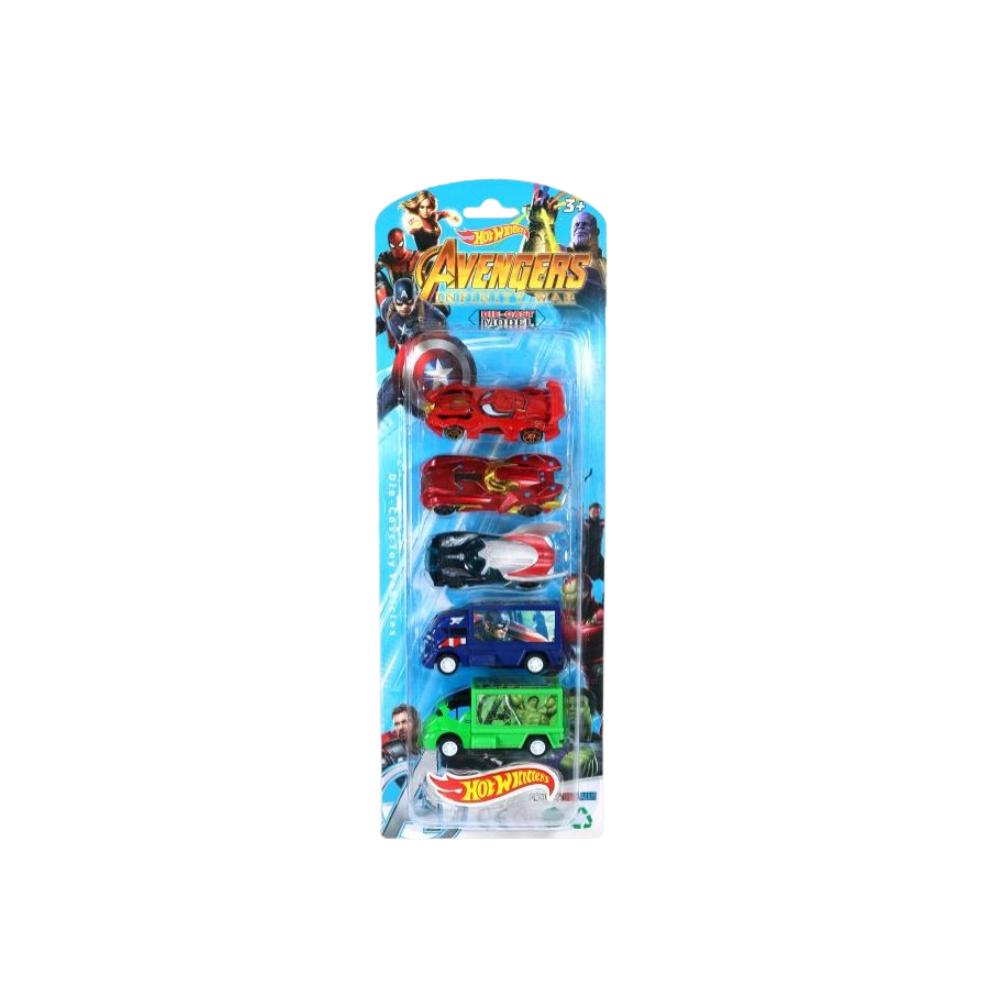 WEILIJUO Avengers Mini Die-Cast Cars Set – Superhero Vehicles Pack (5 PCS) | 3686-6 - Toys & Games - Lebanon