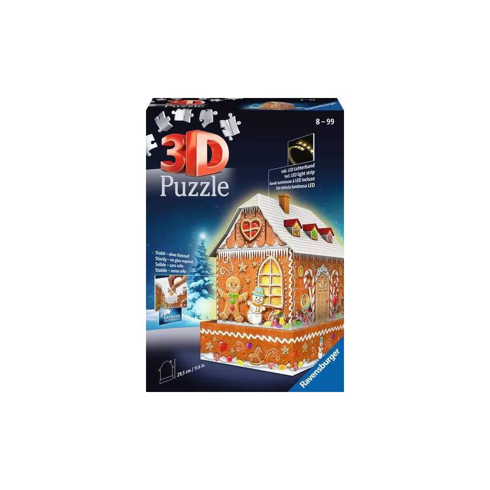 Ravensburger Ravensburger Gingerbread House Night Edition 3D Puzzle 216 Pieces | RV11237-1 - Toys & Games - Lebanon