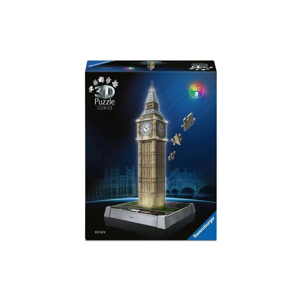 Ravensburger Ravensburger Iconics Big Ben 3D Puzzle with Light 216 Pieces | RV12008025 - Toys & Games - Lebanon