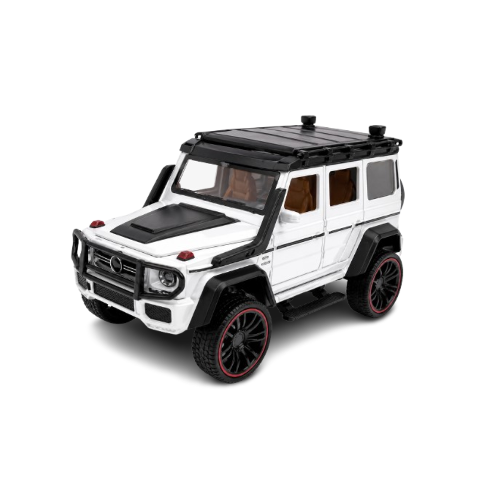  Luxury SUV Toy Car – White G-Class Style Die-Cast Model with Open Doors | HCL-901 - Toys & Games - Lebanon