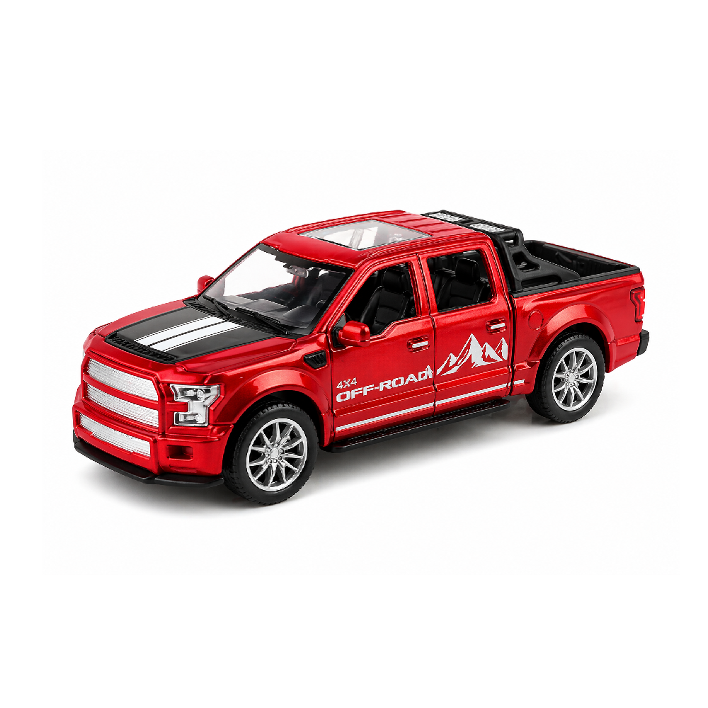 Pickup Truck Toy – Red Die-Cast Model with Lights, Sound & Open Doors | HCL-904 - Toys & Games - Lebanon