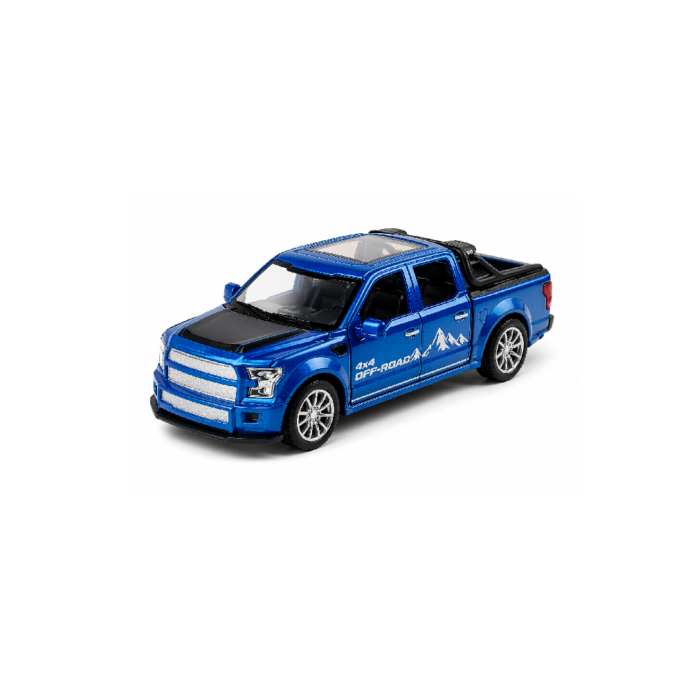  Pickup Truck Toy – Blue Die-Cast Model with Lights, Sound & Open Doors | HCL-904 - Toys & Games - Lebanon