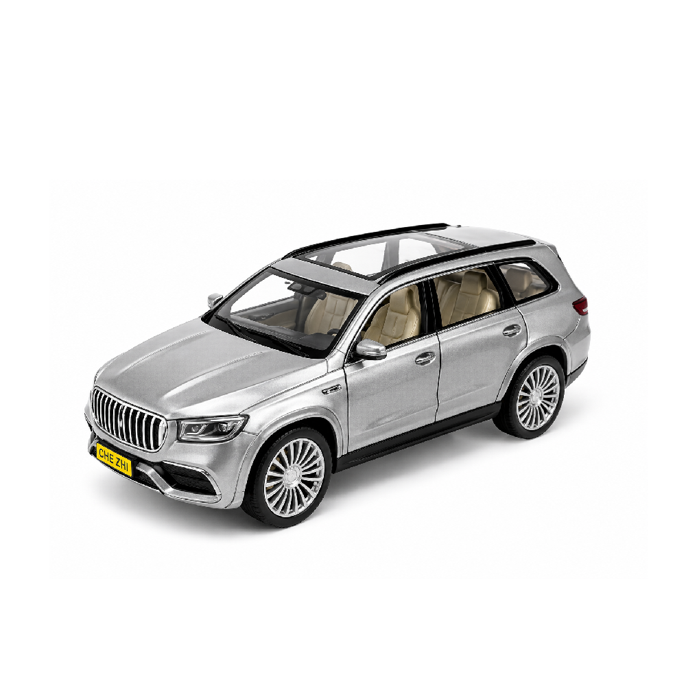 Luxury SUV Toy Car – Silver Die-Cast Model with Lights, Sound & Open Doors | HCL-905 - Toys & Games - Lebanon