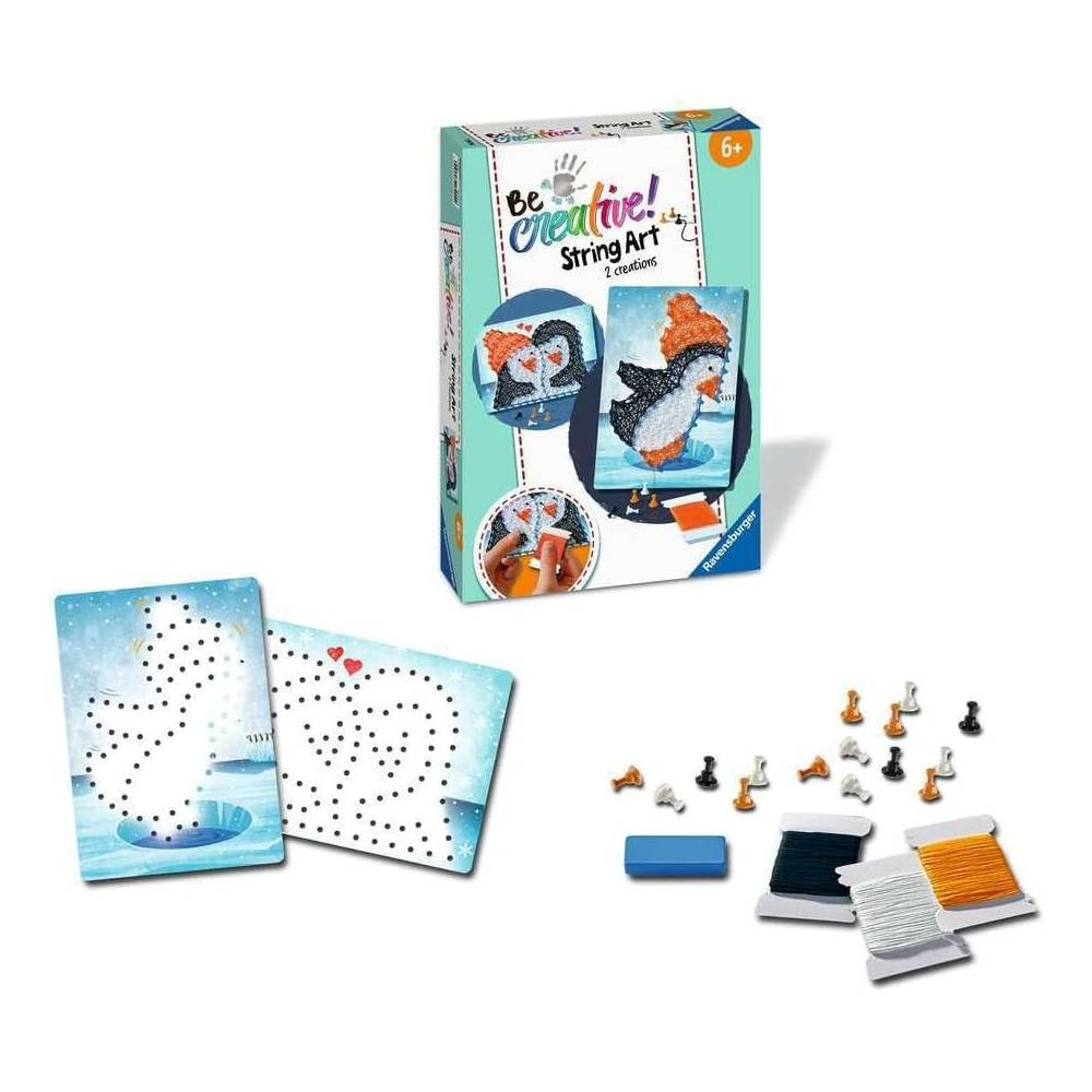 Ravensburger Ravensburger BeCreative String Art Penguins Craft Kit | RV18244-2 - Toys & Games - Lebanon