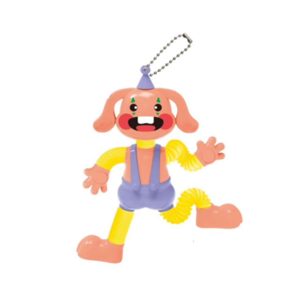 Stretchy Funny Dog Keychain Toy - orange | SS-6123/5/7/9 - Toys & Games - Lebanon