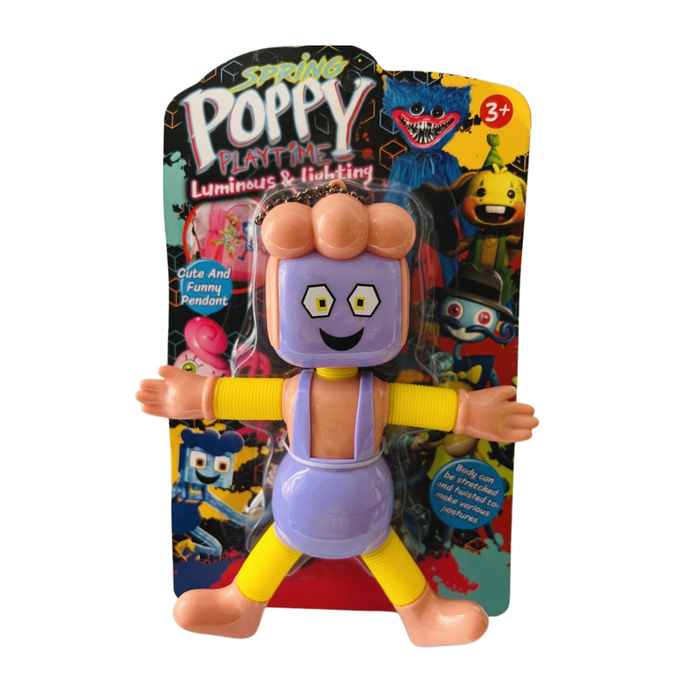  Stretchy Funny Robot Keychain Toy - purple & yellow | SS-6123/5/7/9 - Toys & Games - Lebanon