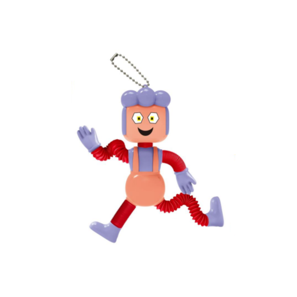 Stretchy Funny Robot Keychain Toy - red | SS-6123/5/7/9 - Toys & Games - Lebanon