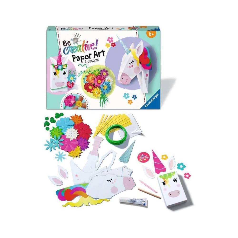 Ravensburger Ravensburger BeCreative Paper Art Unicorn Craft Kit | RV23541-4 - Toys & Games - Lebanon