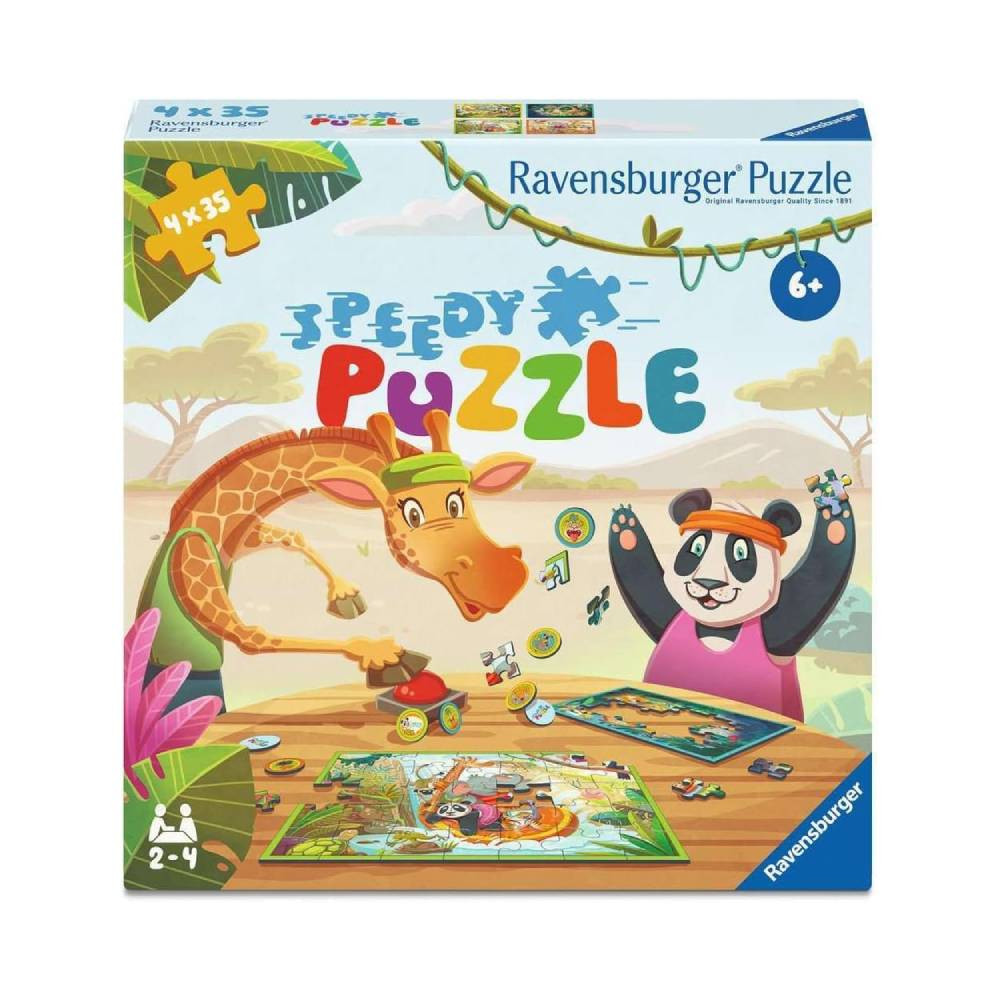 Ravensburger Ravensburger Speedy Puzzle Jungle Friends 4x35 Pieces Game Set | RV12004171 - Toys & Games - Lebanon