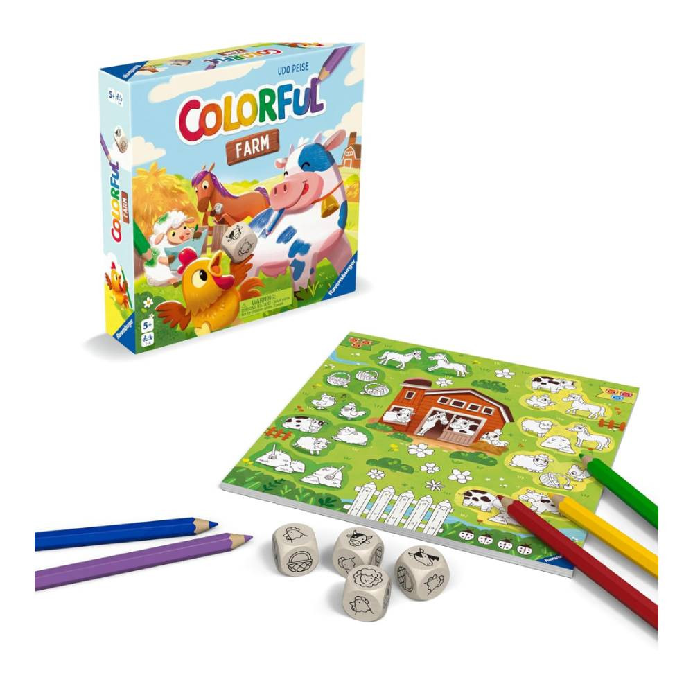 Ravensburger Ravensburger My Colorful Farm Dice Coloring Game | RV24844-5 - Toys & Games - Lebanon