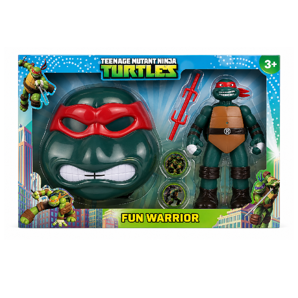 TMNT Action Figure & Mask Set – Raphael Turtle (Dark Edition) with Weapons | A5-9/10/11/12 - Toys & Games - Lebanon