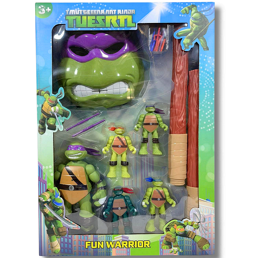 TMNT Action Figure & Weapon Set – Donatello Turtle with Accessories (Fun Warrior) | A6-5/6/7/8 - Toys & Games - Lebanon