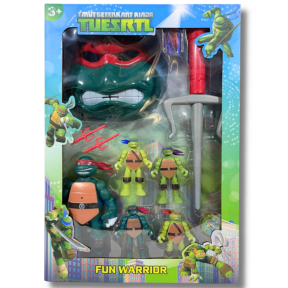 TMNT Action Figure & Weapon Set – Raphael Turtle with Accessories (Fun Warrior) | A6-5/6/7/8 - Toys & Games - Lebanon