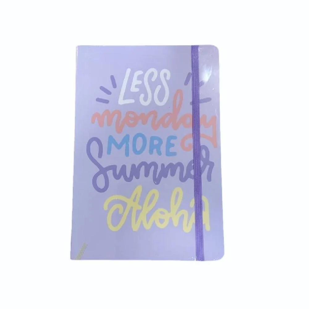 Notebook - Less Monday More Summer - 21x14.5cm - Purple | D328 - Computers & Tech - Lebanon