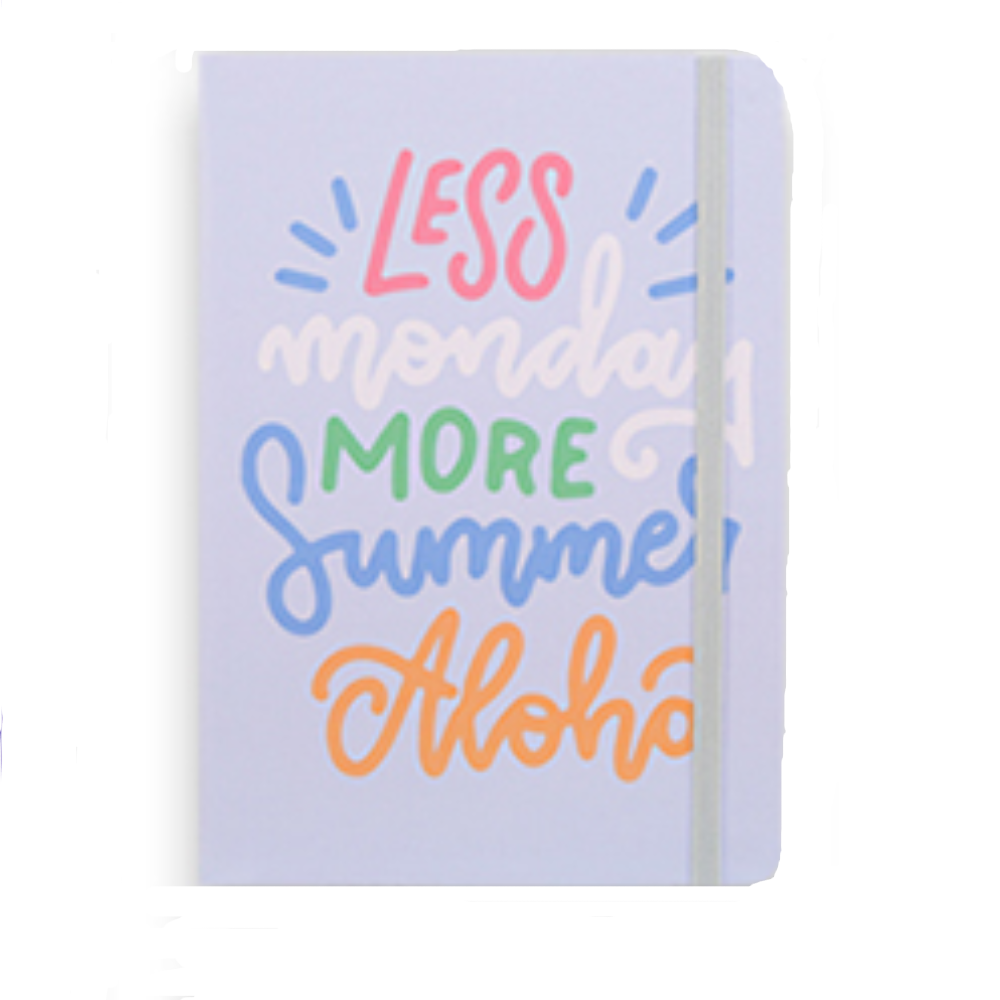  Notebook - Less Monday More Summer - 14x9cm - Light Blue | D329 - Computers & Tech - Lebanon