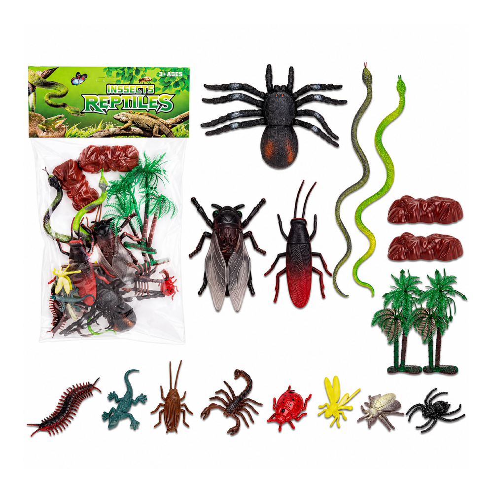 Insects & Reptiles Toy Set (Animal Figures Pack) | KC666-2 - Toys & Games - Lebanon