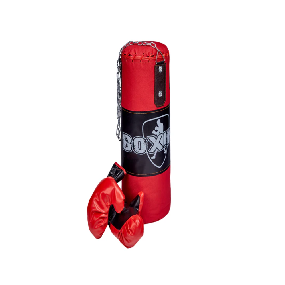 Kids Boxing Punching Bag Set with Gloves (Large Hanging Training Set) | N803A - Sports & Outdoors - Lebanon