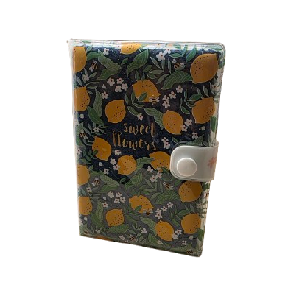  Notebook - Sweet Flowers - 21.5x14.5cm - Dark Blue | D341 - Computers & Tech - Lebanon