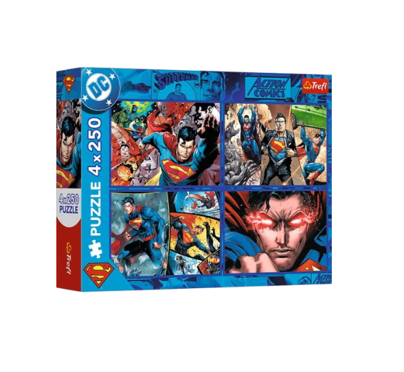 Trefl Trefl 4x250-Piece The Courage of Superman Puzzle Set | 13340 - Toys & Games - Lebanon