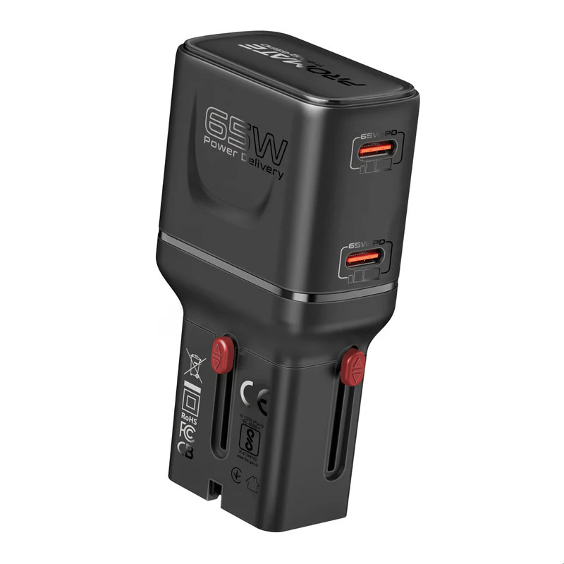 Promate Promate Ultra-Compact 65W Power Delivery Multi-Port Travel Charger | TriPlug-65PD - Computers & Tech - Lebanon