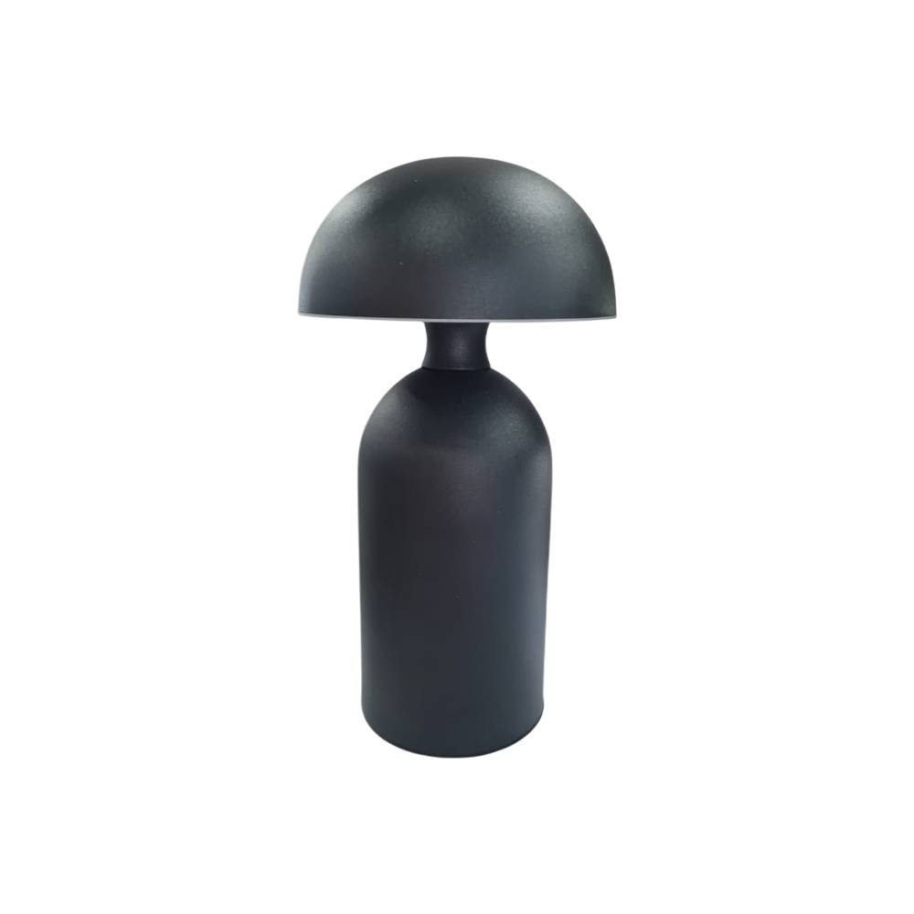 SK SK Black Modern Rechargeable Mushroom Table Lamp 23cm with Touch Control | SK195143 - Home & Kitchen - Lebanon