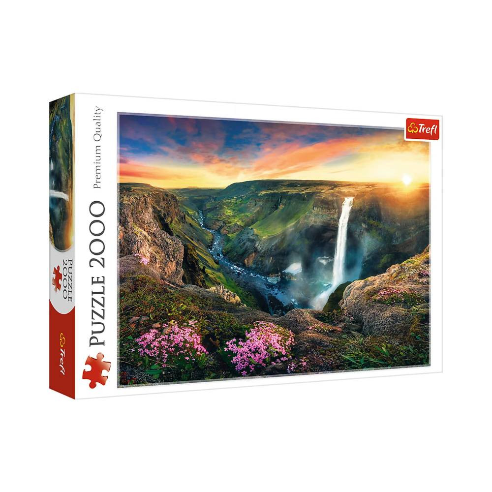 Trefl Trefl 2000 Pcs Puzzle - Haifoss Waterfall, Iceland | 27091 - Toys & Games - Lebanon