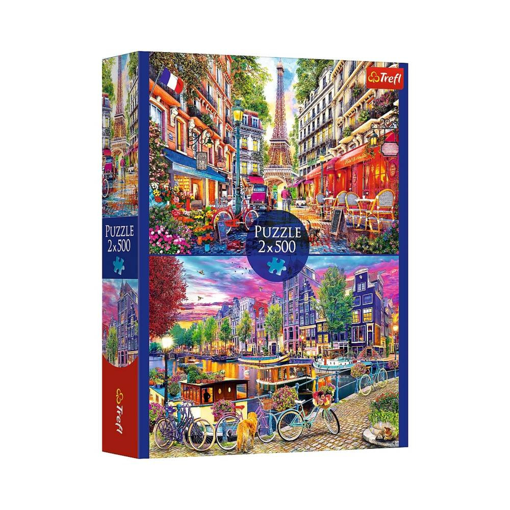 Trefl Trefl 2x500 Pcs Puzzle - European Capitals | 37496/1 - Toys & Games - Lebanon