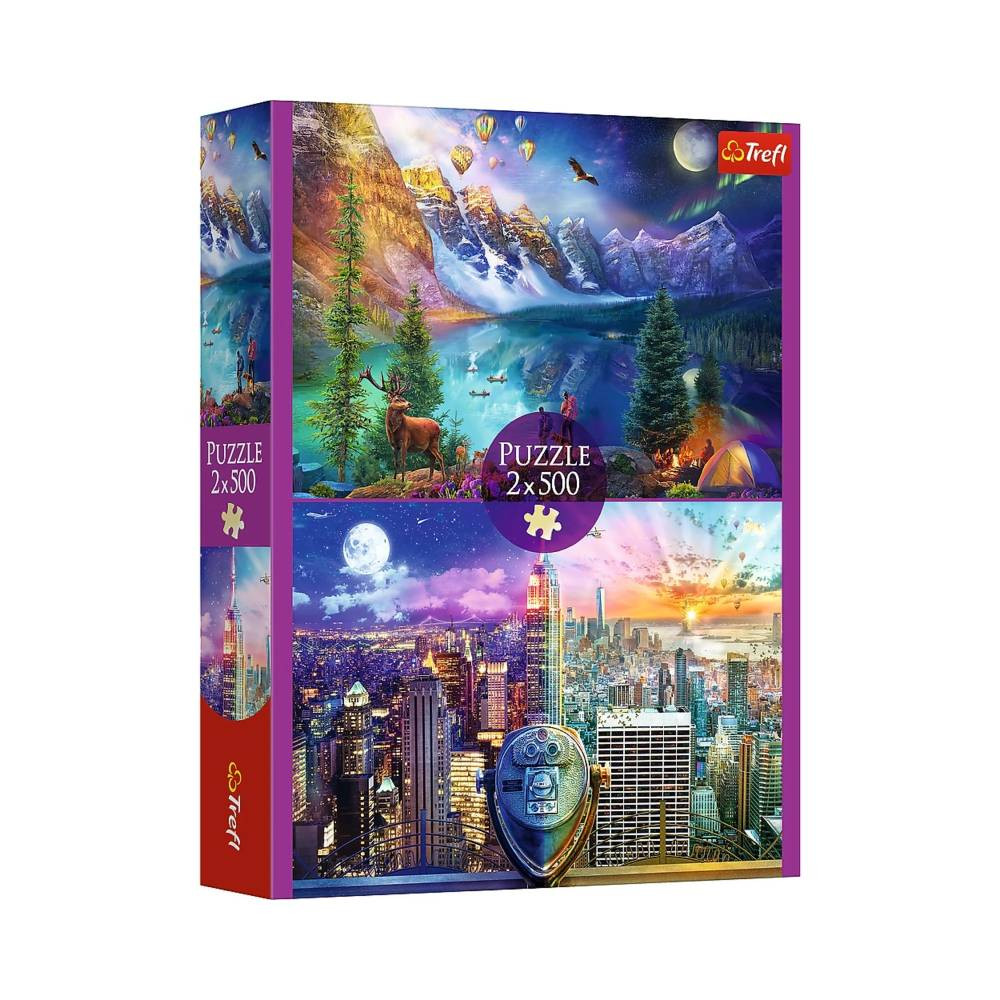 Trefl Trefl 2x500 Pcs Puzzle - American Tour | 37500 - Toys & Games - Lebanon