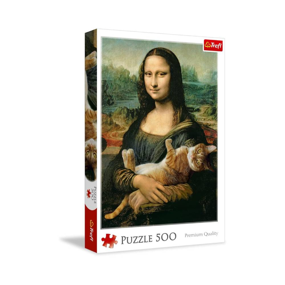Trefl Trefl 500 Pcs Puzzle Mona Lisa and Purring Kitty | 37294 - Toys & Games - Lebanon