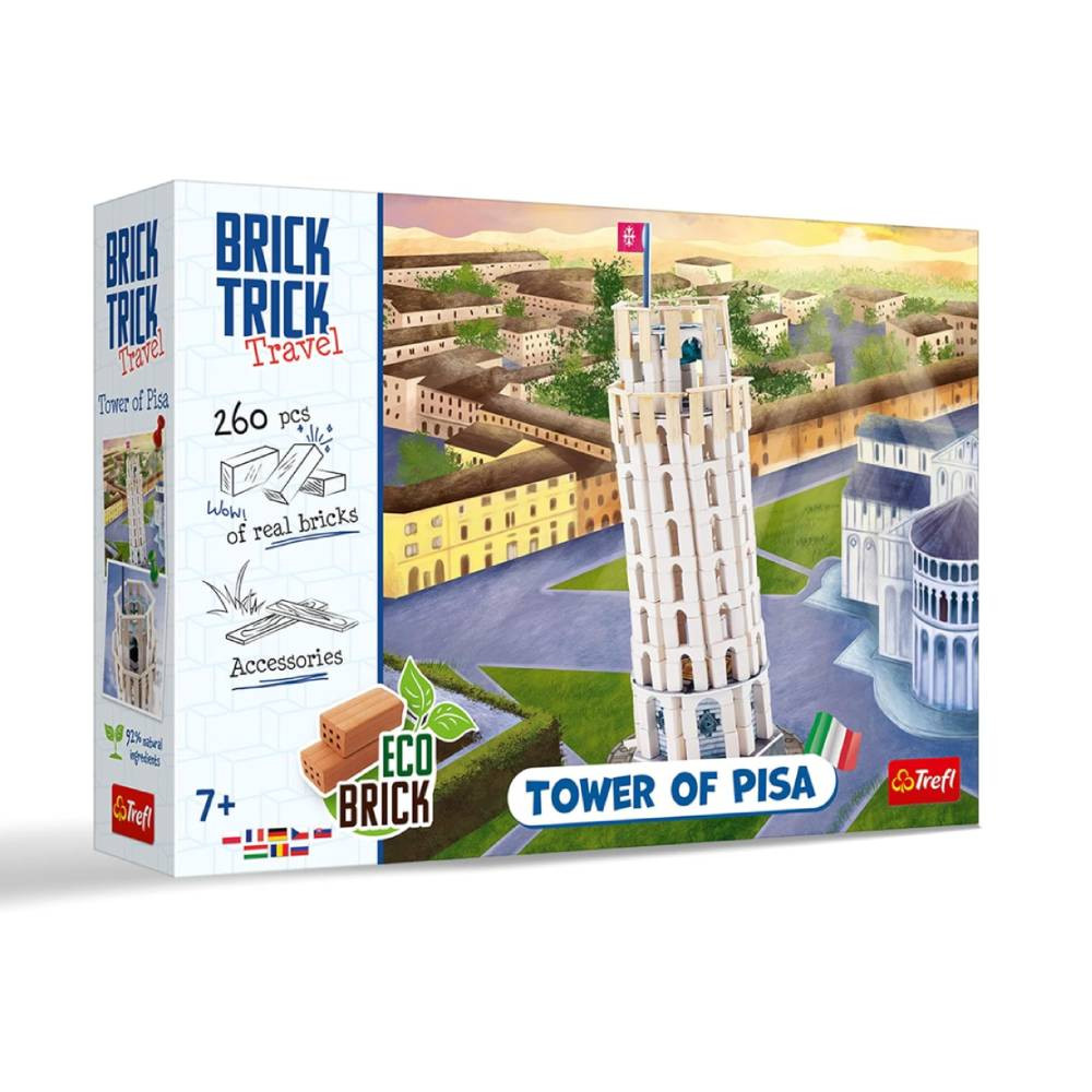 Trefl Trefl Brick Trick Travel Tower of Pisa 260-Piece Building Set | 61610 - Toys & Games - Lebanon