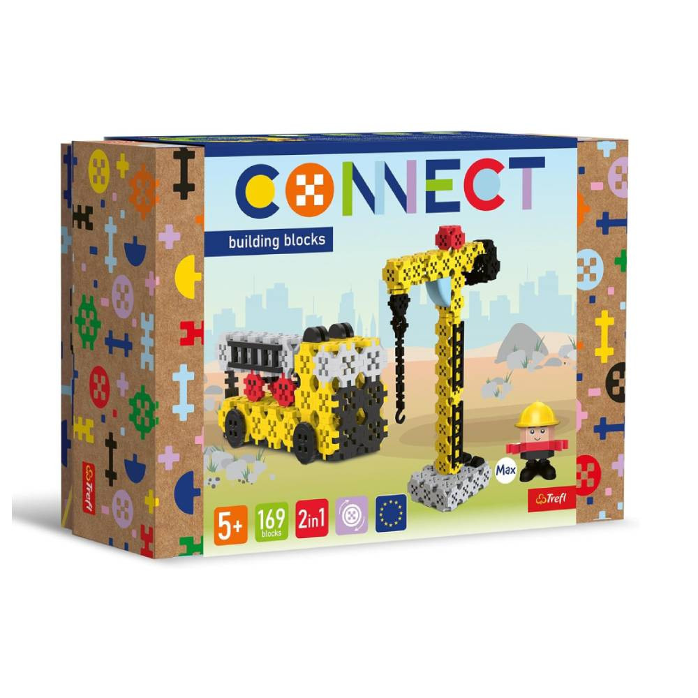 Trefl Trefl Connect 2-in-1 Hydraulic Truck Crane 169-Piece Building Set | 61971 - Toys & Games - Lebanon