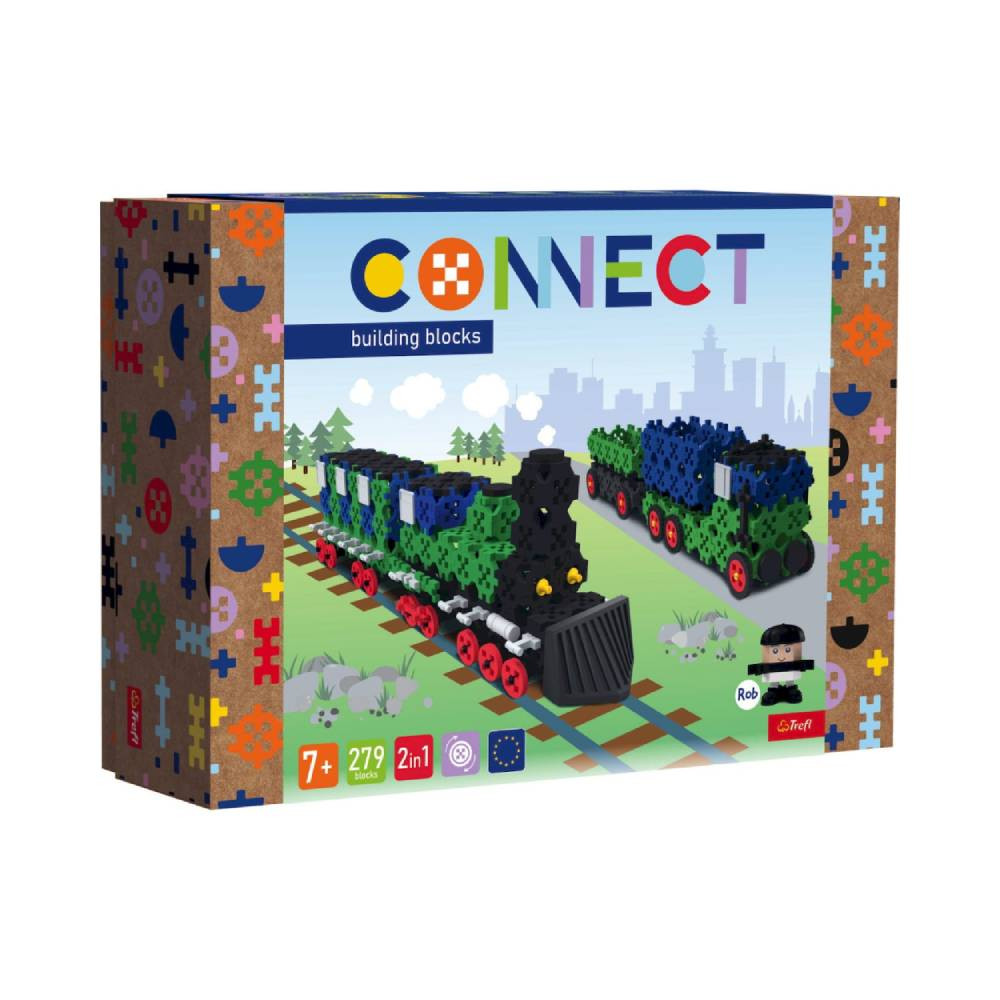 Trefl Trefl Connect 2-in-1 Train & Truck with Trailer 279-Piece Building Set | 61976 - Toys & Games - Lebanon