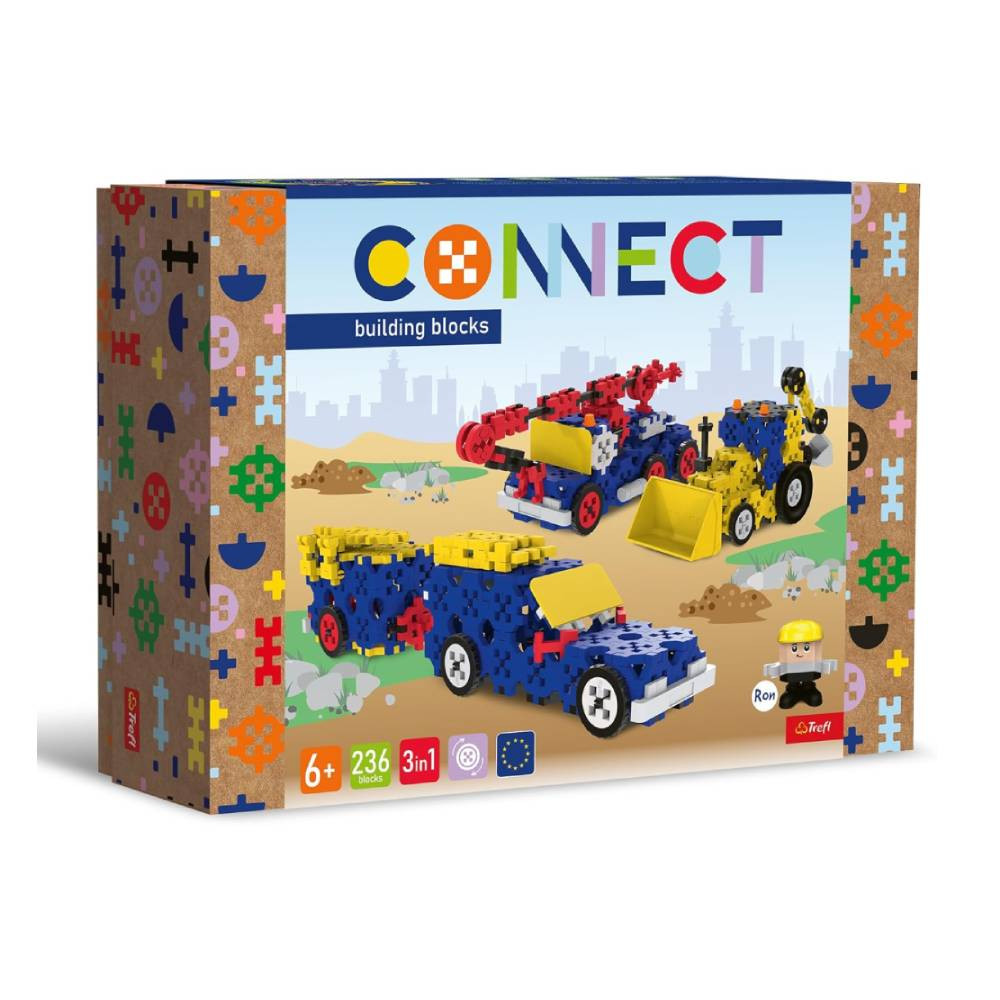 Trefl Trefl Connect 3-in-1 Construction Vehicles 236-Piece Building Set | 61979 - Toys & Games - Lebanon