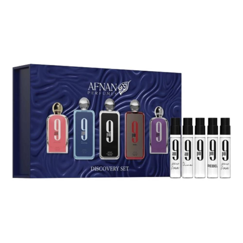 Afnan Afnan Discovery 9 Series Set - 9AM Femme + 9AM Dive + 9PM Man + 9PM Rebel + 9PM Femme - Beauty & Personal Care - Lebanon