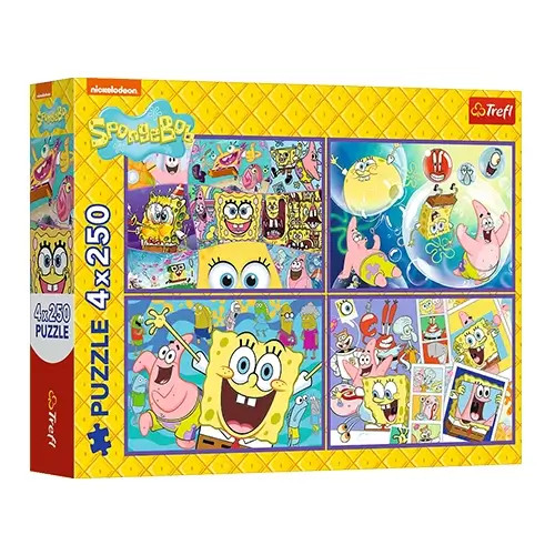 Trefl Trefl Puzzles - “4×250” Crazy World of Spongebob | 13342 - Toys & Games - Lebanon