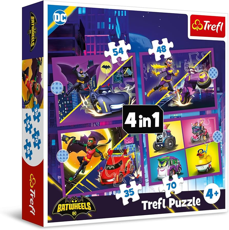 Trefl Trefl 4‑in‑1 “Batwheels” Puzzle | 34658 - Toys & Games - Lebanon