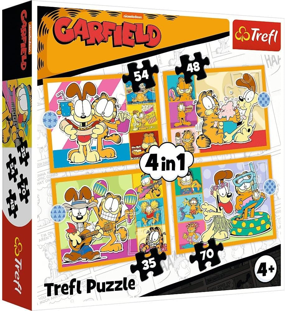 Trefl Trefl 4‑in‑1 “Garfield Loves Lasagna” Puzzle | 34673 - Toys & Games - Lebanon
