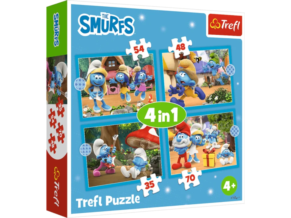 Trefl Trefl 4‑in‑1 “Smurf Village” Puzzle | 34656 - Toys & Games - Lebanon