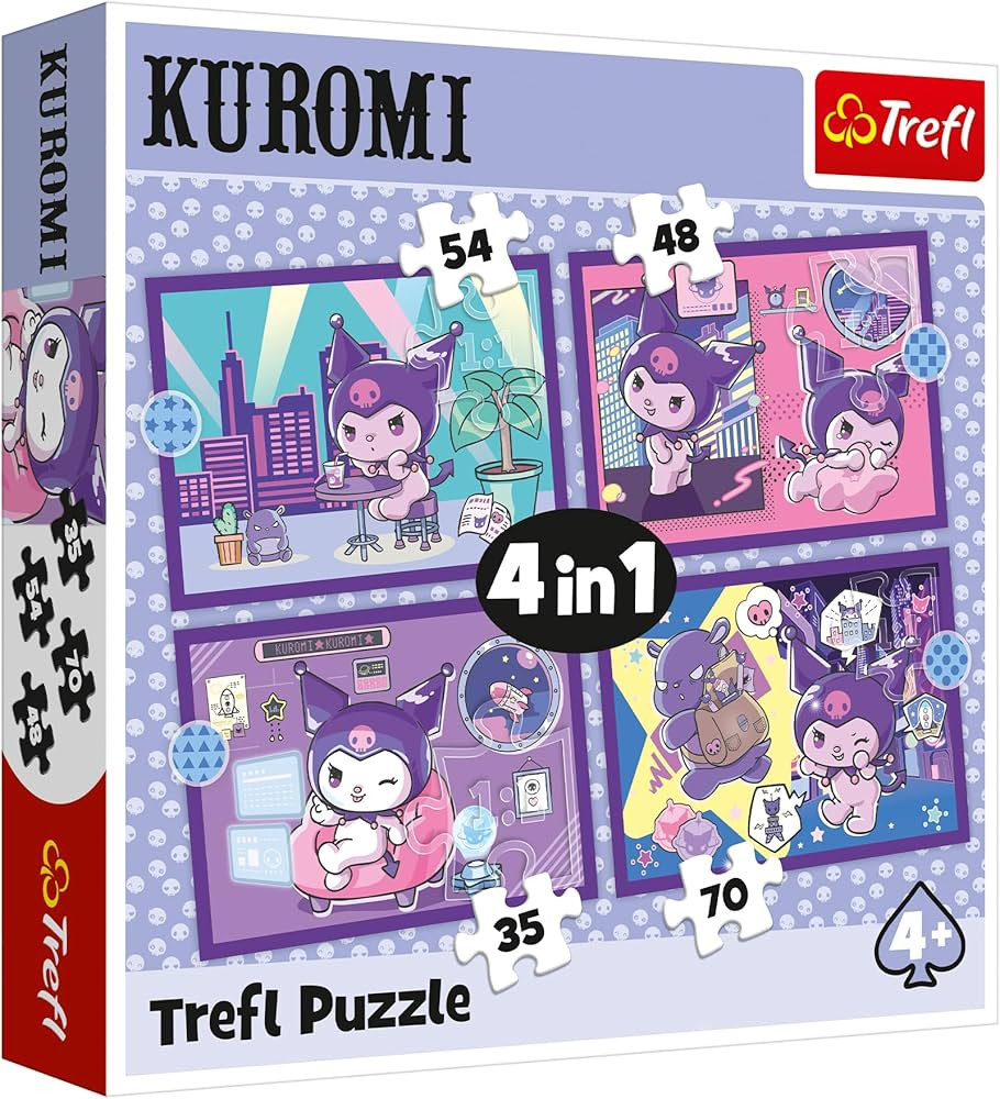 Trefl Trefl 4‑in‑1 “Kuromi Day” Puzzle | 34676 - Toys & Games - Lebanon