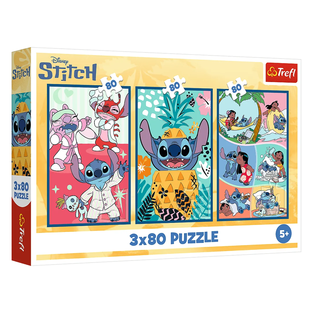 Trefl Trefl Stitch’s World 3x80-Piece Puzzle | 34885 - Toys & Games - Lebanon
