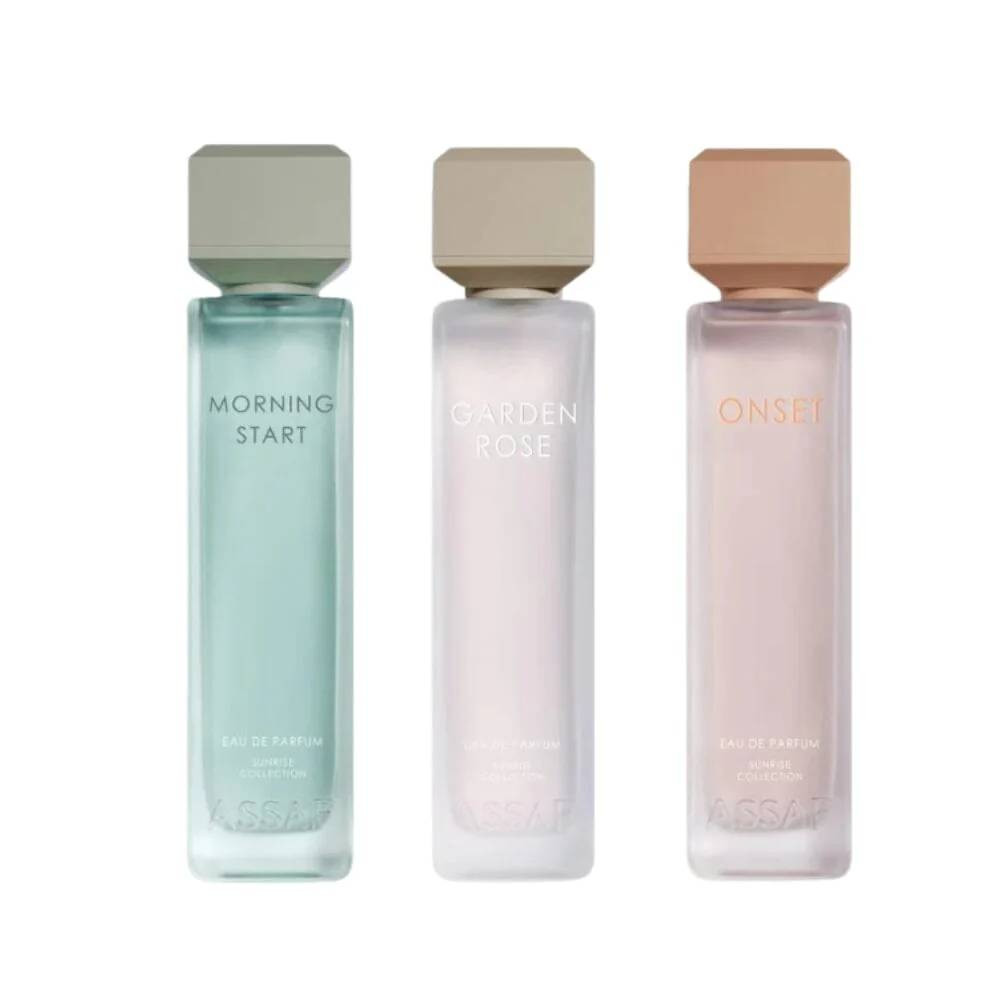 Assaf Assaf Morning Collection Eau de Parfum Gift Set for Women - Morning Start 100ml + Garden Rose 100ml + Onset 100ml - Beauty & Personal Care - Lebanon
