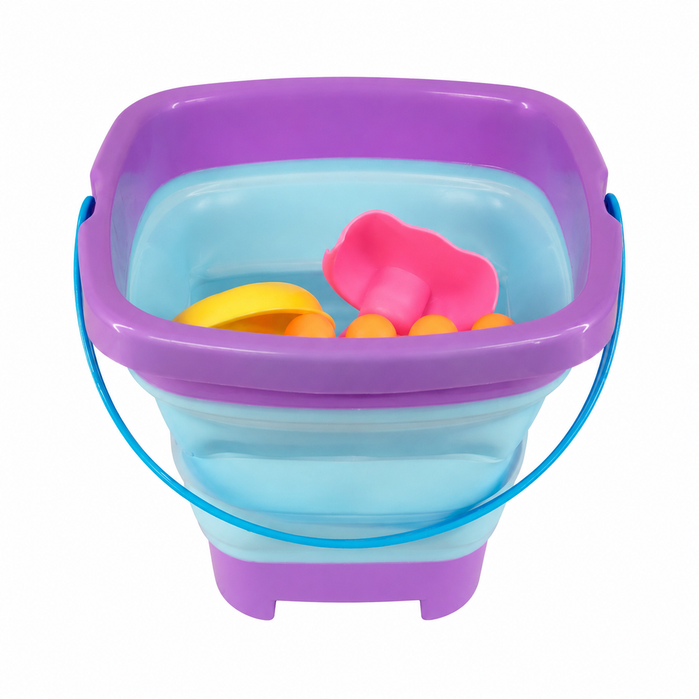 Foldable Beach Bucket Toy Set - Blue | C-2996-BL - Sports & Outdoors - Lebanon