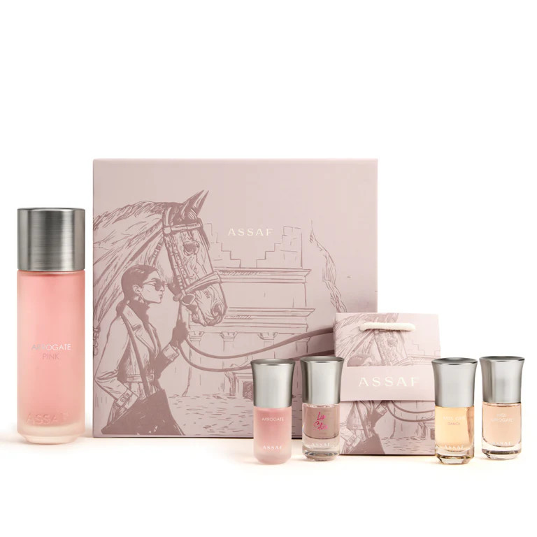 Assaf Assaf Arrogate Pink Set - 5-Piece Fragrance & Cosmetic Collection - Beauty & Personal Care - Lebanon