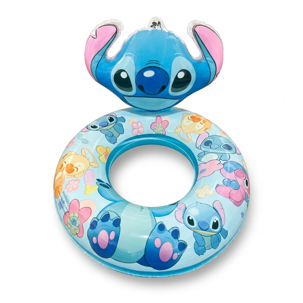 Stitch Inflatable Kids Swim Ring with Character Backrest | C759 - Sports & Outdoors - Lebanon