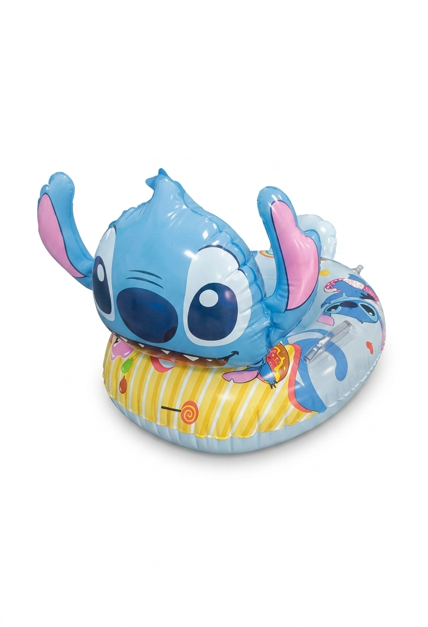 Stitch Inflatable Kids Swim Seat Float with Headrest - 70x50cm | C-767 - Sports & Outdoors - Lebanon