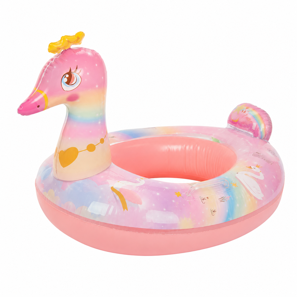 Pink Swan Inflatable Kids Swim Ring | C-758 - Sports & Outdoors - Lebanon