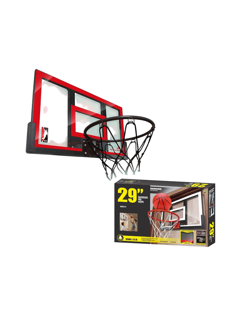 Kids 29" Hanging Basketball Backboard Set with Breakaway Rim | 666-XGE7A - Sports & Outdoors - Lebanon